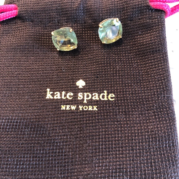 kate spade Jewelry - Kate Spade Green Stone Earrings